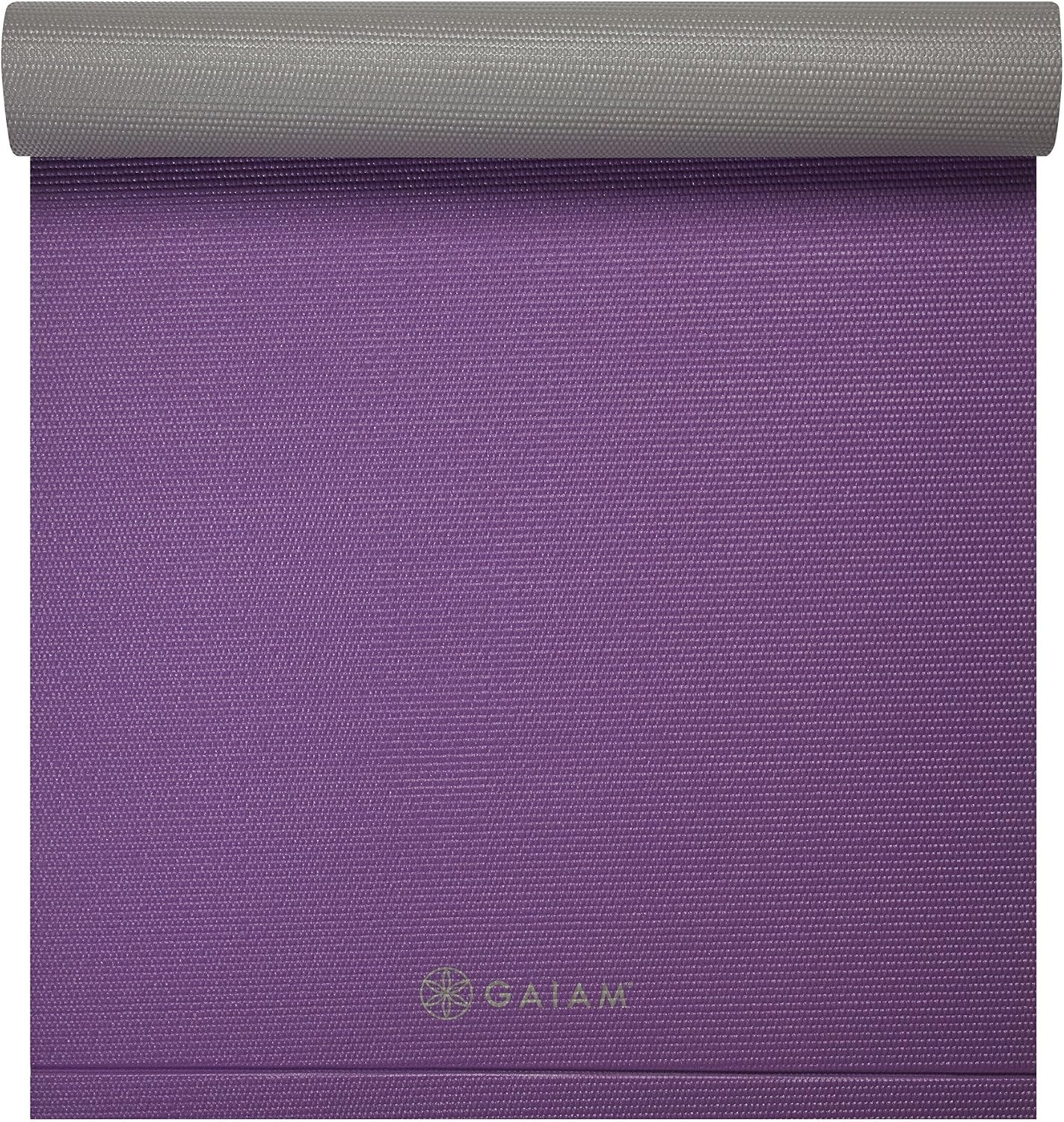 image:imageGaiam Yoga Mat  Easy Roll Exercise amp Fitness Mat Perforated Easy Rollup Edge for All Types of Yoga Pilates amp Floor Exercises 68 x 24 x Thick