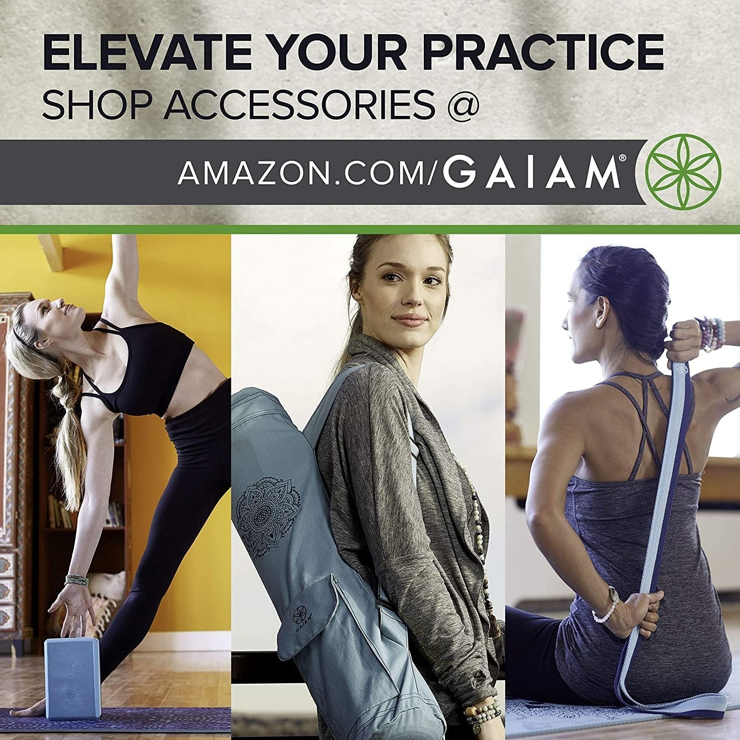 image:imageGaiam Yoga Mat  Premium 5mm Print Thick Non Slip Exercise amp Fitness Mat for All Types of Yoga Pilates amp Floor Workouts 68 x 24 x 5mm  Printed Design  Sticky NonSlip Surface  5mm Cushioning  Yoga Pilates amp Floor Workouts  68x24Dusty Purple Point