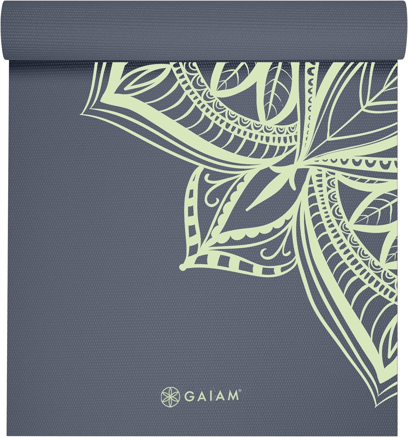 image:imageGaiam Yoga Mat  Premium 5mm Print Thick Non Slip Exercise amp Fitness Mat for All Types of Yoga Pilates amp Floor Workouts 68 x 24 x 5mm  Printed Design  Sticky NonSlip Surface  5mm Cushioning  Yoga Pilates amp Floor Workouts  68x24Cool Mint Point