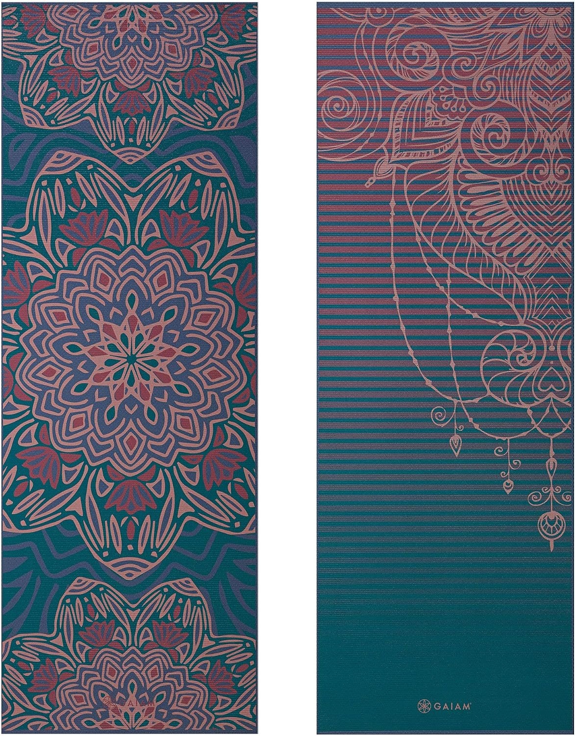 image:imageGaiam Yoga Mat  Premium 6mm Print Reversible Extra Thick Non Slip Exercise amp Fitness Mat for All Types of Yoga Pilates amp Floor Workouts 68 x 24 x 6mm ThickJade Salutation