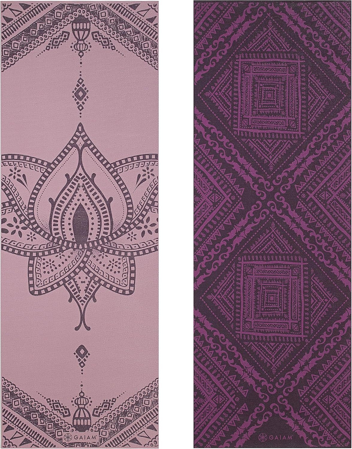 image:imageGaiam Yoga Mat  Premium 6mm Print Reversible Extra Thick Non Slip Exercise amp Fitness Mat for All Types of Yoga Pilates amp Floor Workouts 68 x 24 x 6mm ThickInner Peace Lotus
