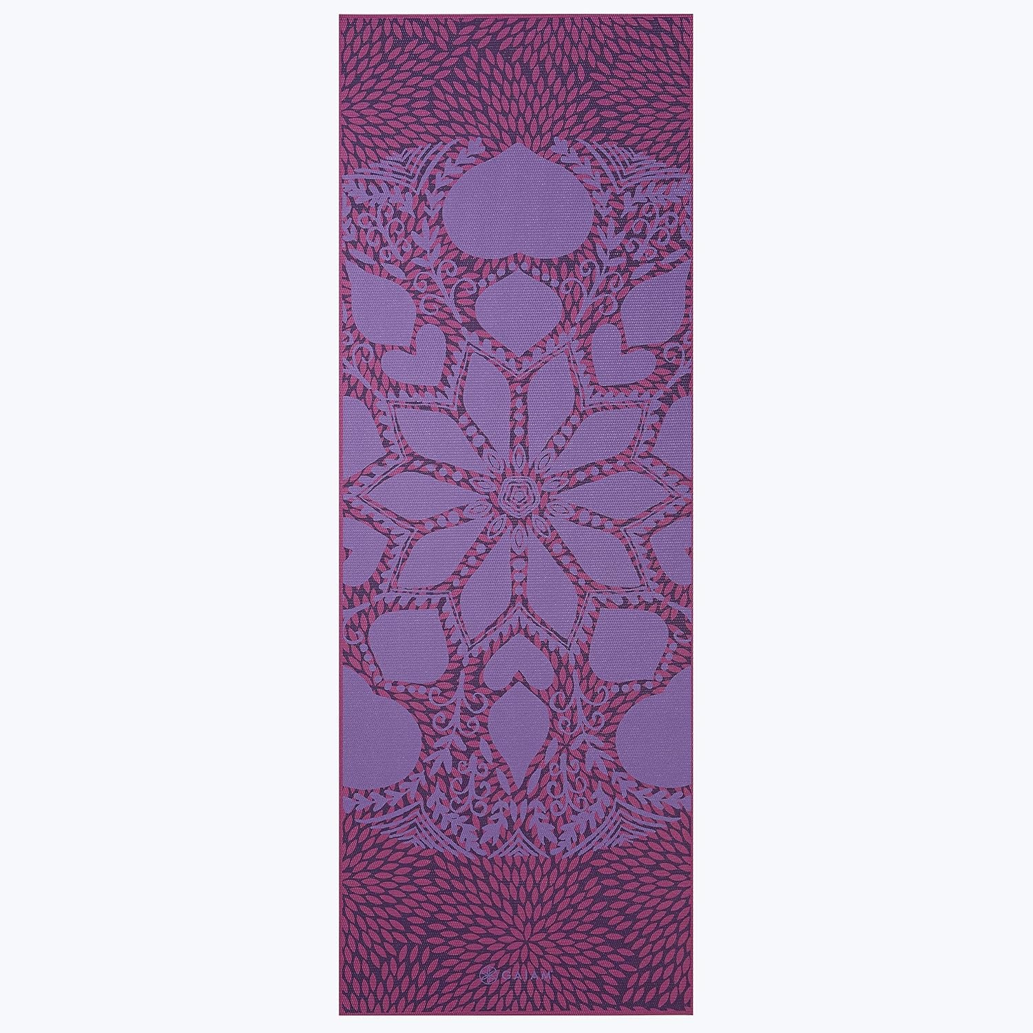 image:imageGaiam Yoga Mat  Premium 6mm Print Reversible Extra Thick Non Slip Exercise amp Fitness Mat for All Types of Yoga Pilates amp Floor Workouts 68 x 24 x 6mm ThickLilac Aurora