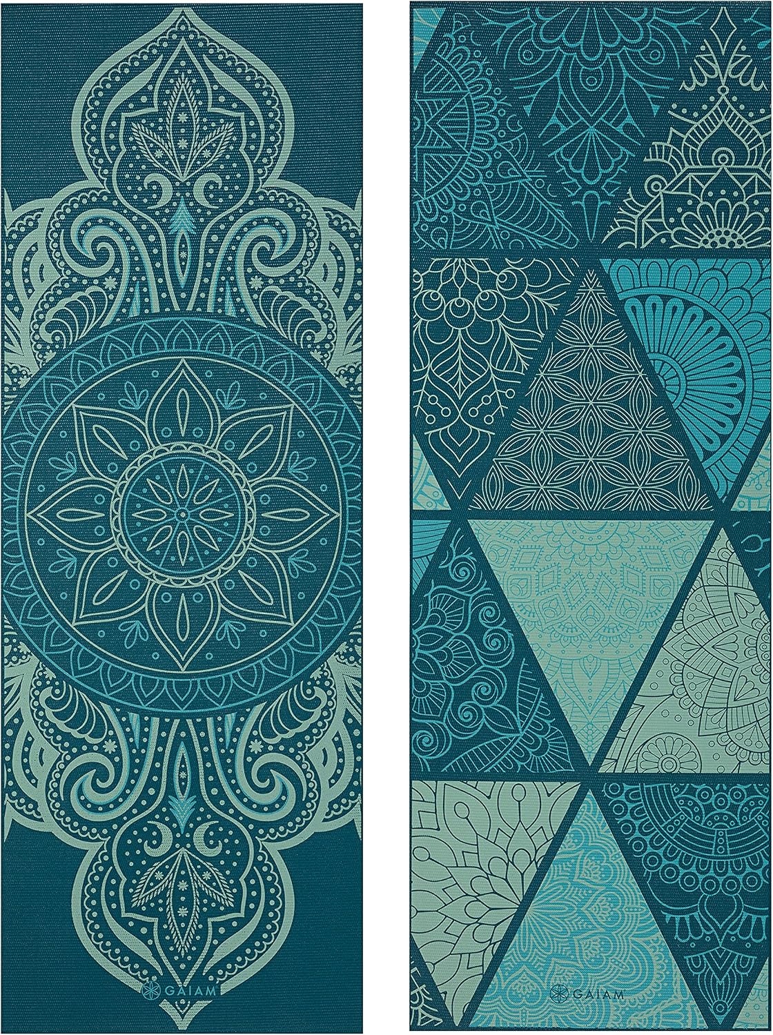 image:imageGaiam Yoga Mat  Premium 6mm Print Reversible Extra Thick Non Slip Exercise amp Fitness Mat for All Types of Yoga Pilates amp Floor Workouts 68 x 24 x 6mm ThickSeaglass