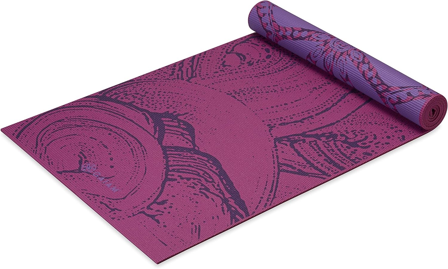 image:imageGaiam Yoga Mat  Premium 6mm Print Reversible Extra Thick Non Slip Exercise amp Fitness Mat for All Types of Yoga Pilates amp Floor Workouts 68 x 24 x 6mm ThickLilac Aurora
