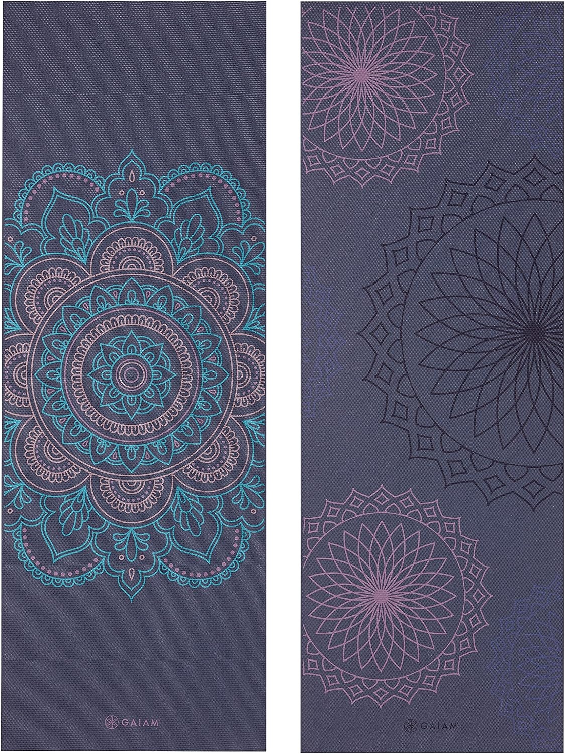 image:imageGaiam Yoga Mat  Premium 6mm Print Reversible Extra Thick Non Slip Exercise amp Fitness Mat for All Types of Yoga Pilates amp Floor Workouts 68 x 24 x 6mm ThickPurple Illusion