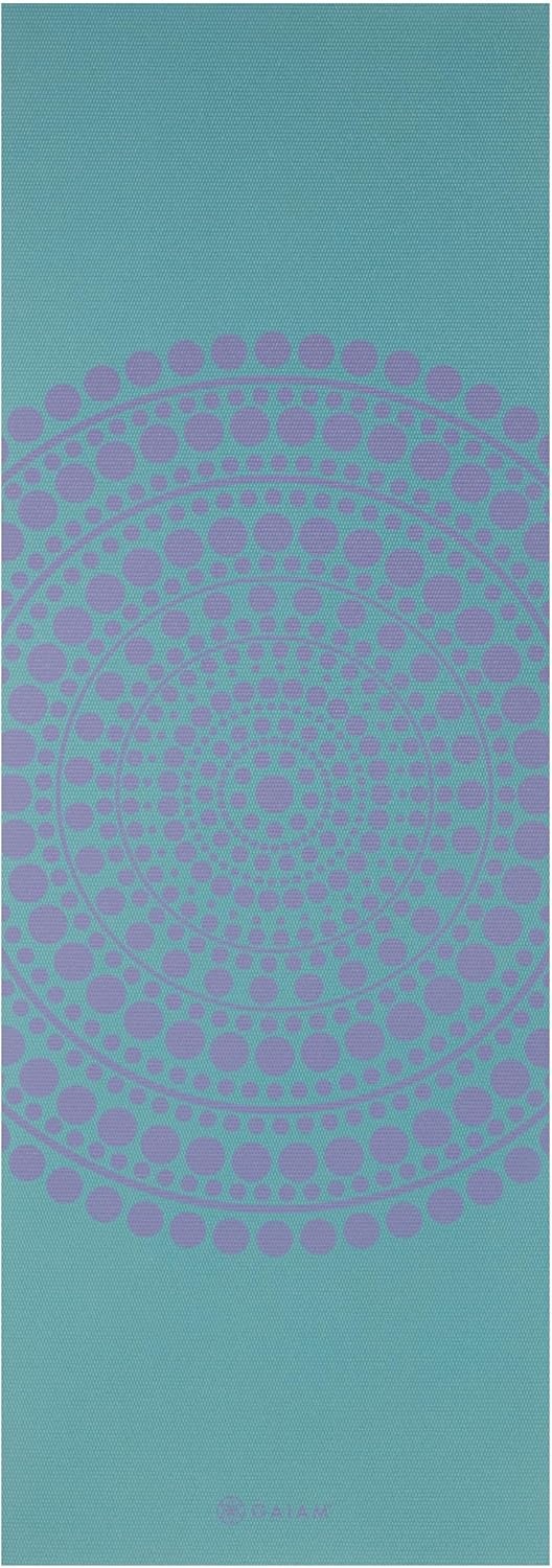image:imageGaiam Yoga Mat  Premium 6mm Print Reversible Extra Thick Non Slip Exercise amp Fitness Mat for All Types of Yoga Pilates amp Floor Workouts 68 x 24 x 6mm ThickAqua Trance