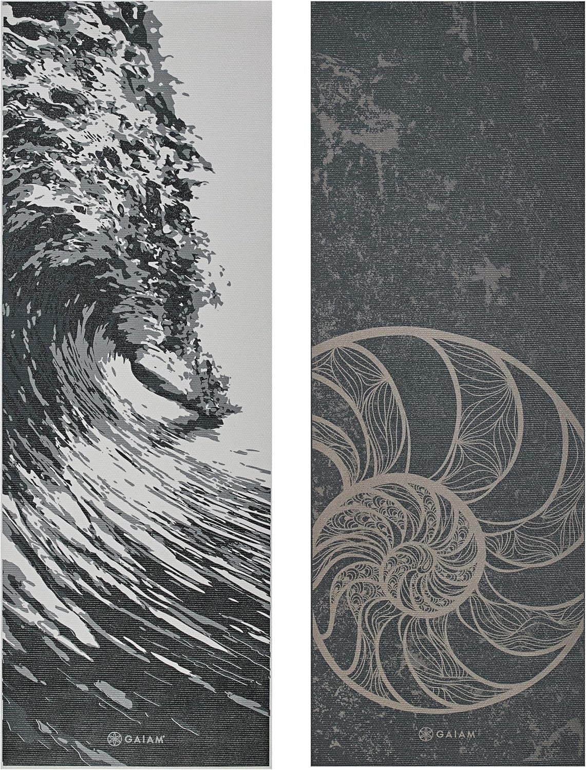 image:imageGaiam Yoga Mat  Premium 6mm Print Reversible Extra Thick Non Slip Exercise amp Fitness Mat for All Types of Yoga Pilates amp Floor Workouts 68 x 24 x 6mm ThickSpiral Motion