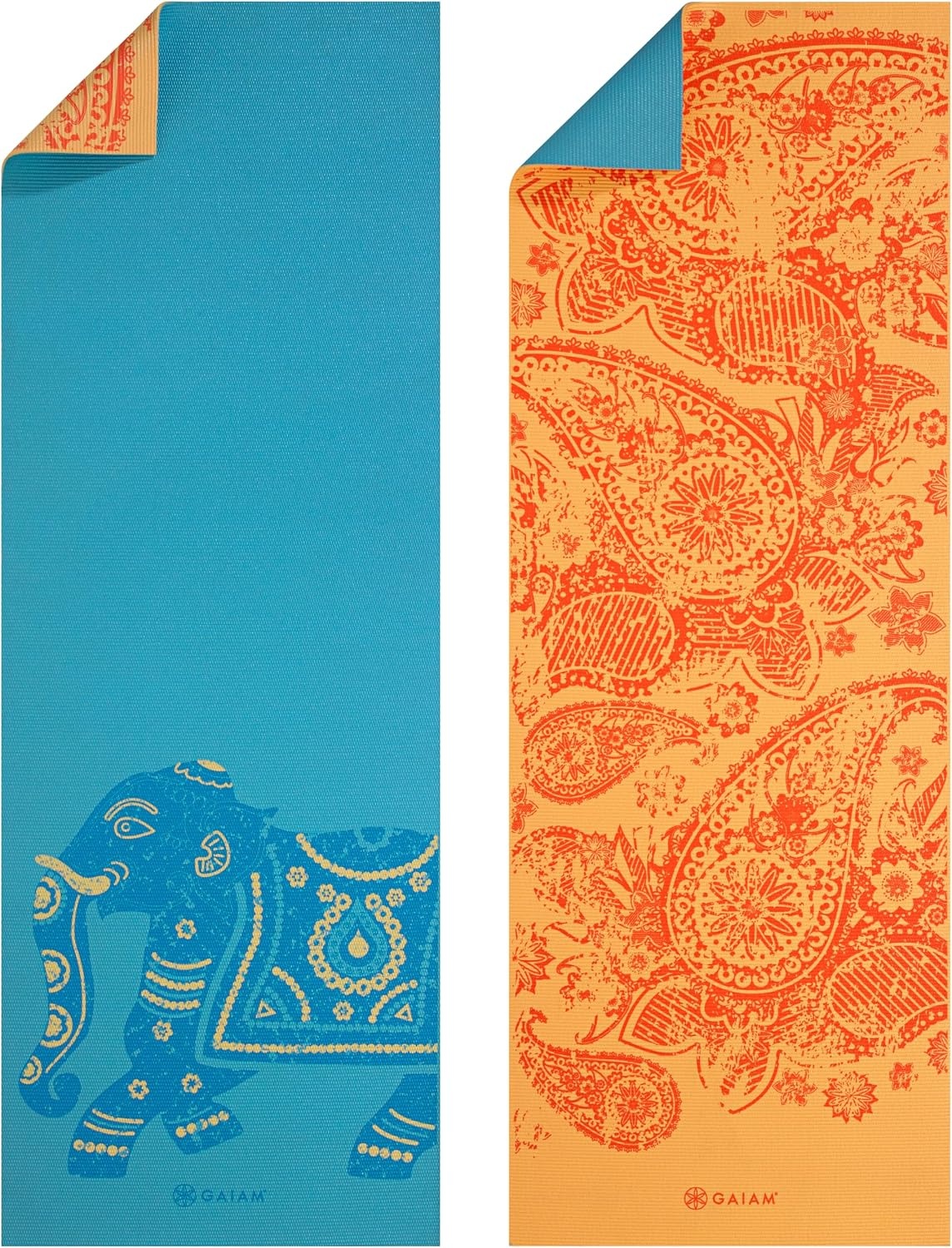 image:imageGaiam Yoga Mat  Premium 6mm Print Reversible Extra Thick Non Slip Exercise amp Fitness Mat for All Types of Yoga Pilates amp Floor Workouts 68 x 24 x 6mm ThickElephant