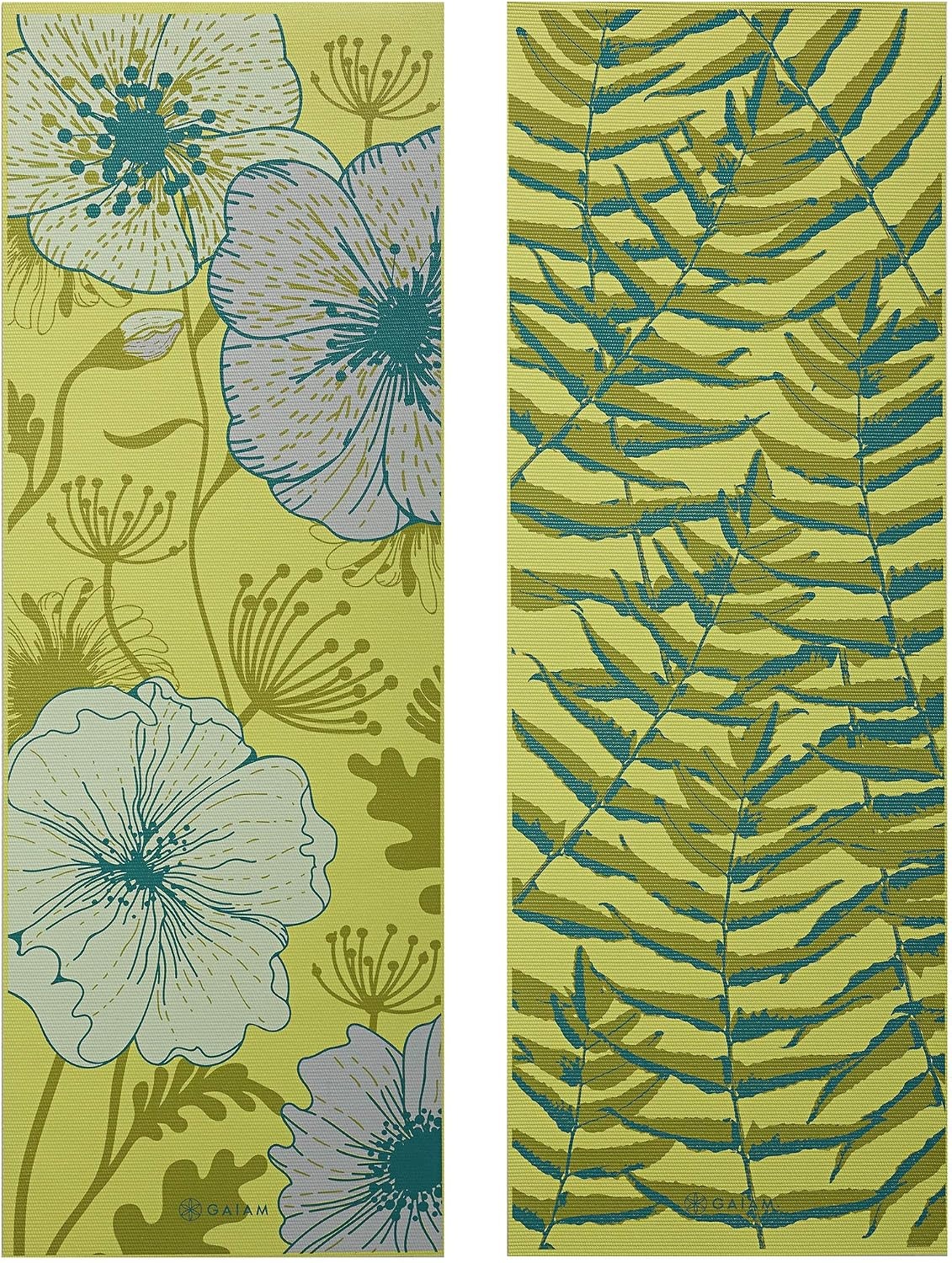 image:imageGaiam Yoga Mat Premium Print Reversible Extra Thick Non Slip Exercise amp Fitness Mat for All Types of Yoga Pilates amp Floor Workouts Floral Fern 6mm