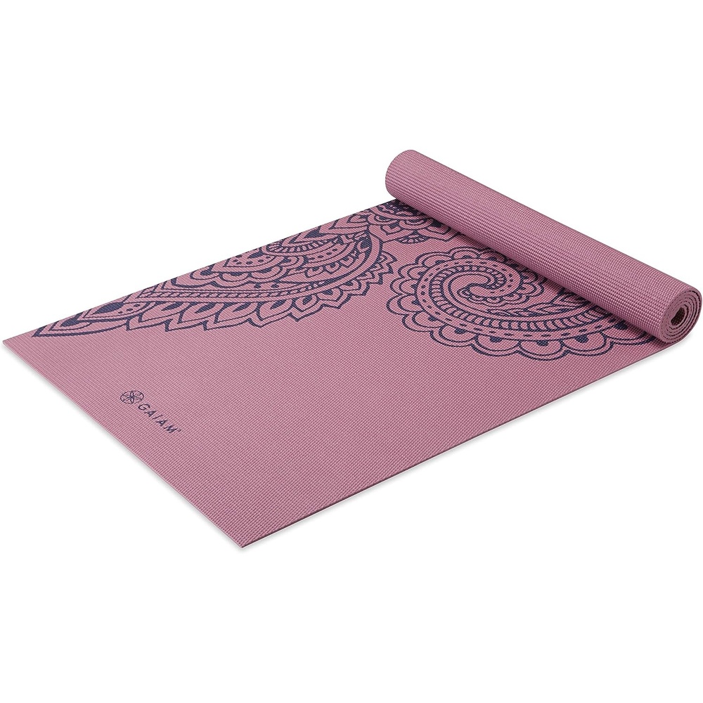 image:imageGaiam Yoga Mat  Premium 5mm Print Thick Non Slip Exercise amp Fitness Mat for All Types of Yoga Pilates amp Floor Workouts 68 x 24 x 5mm  Printed Design  Sticky NonSlip Surface  5mm Cushioning  Yoga Pilates amp Floor Workouts  68x24Paisley Tropical