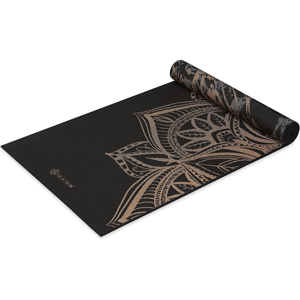 image:imageGaiam Yoga Mat  Premium 6mm Print Reversible Extra Thick Non Slip Exercise amp Fitness Mat for All Types of Yoga Pilates amp Floor Workouts 68 x 24 x 6mm ThickMarbled Bronze Medallion