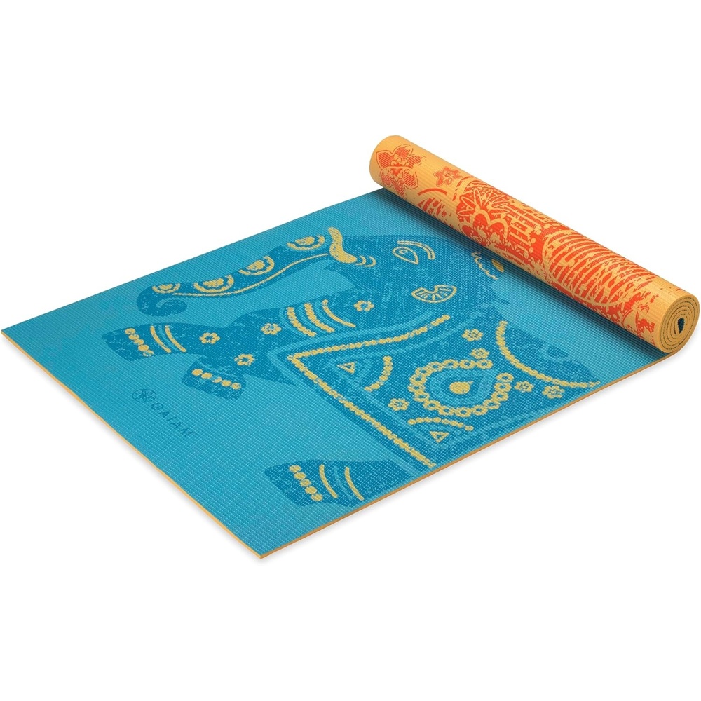 image:imageGaiam Yoga Mat  Premium 6mm Print Reversible Extra Thick Non Slip Exercise amp Fitness Mat for All Types of Yoga Pilates amp Floor Workouts 68 x 24 x 6mm ThickElephant
