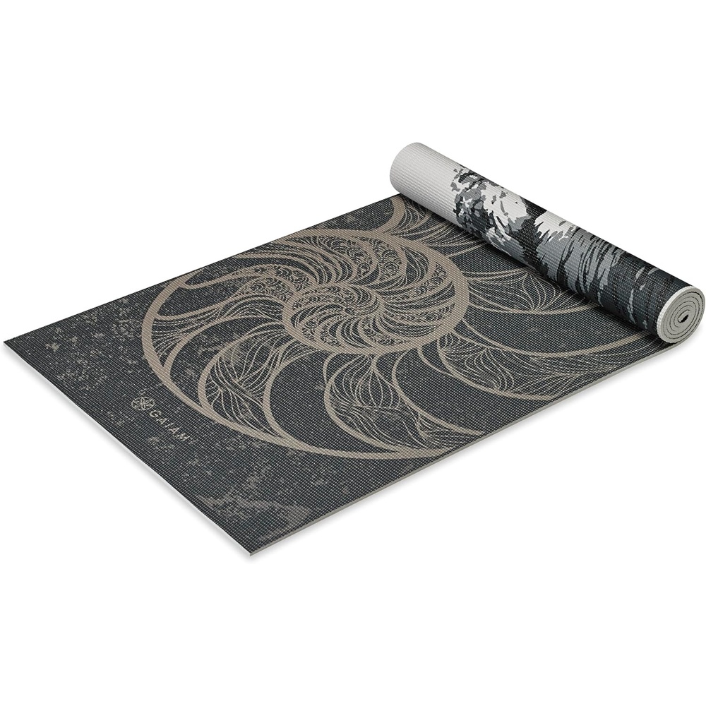 image:imageGaiam Yoga Mat  Premium 6mm Print Reversible Extra Thick Non Slip Exercise amp Fitness Mat for All Types of Yoga Pilates amp Floor Workouts 68 x 24 x 6mm ThickSpiral Motion