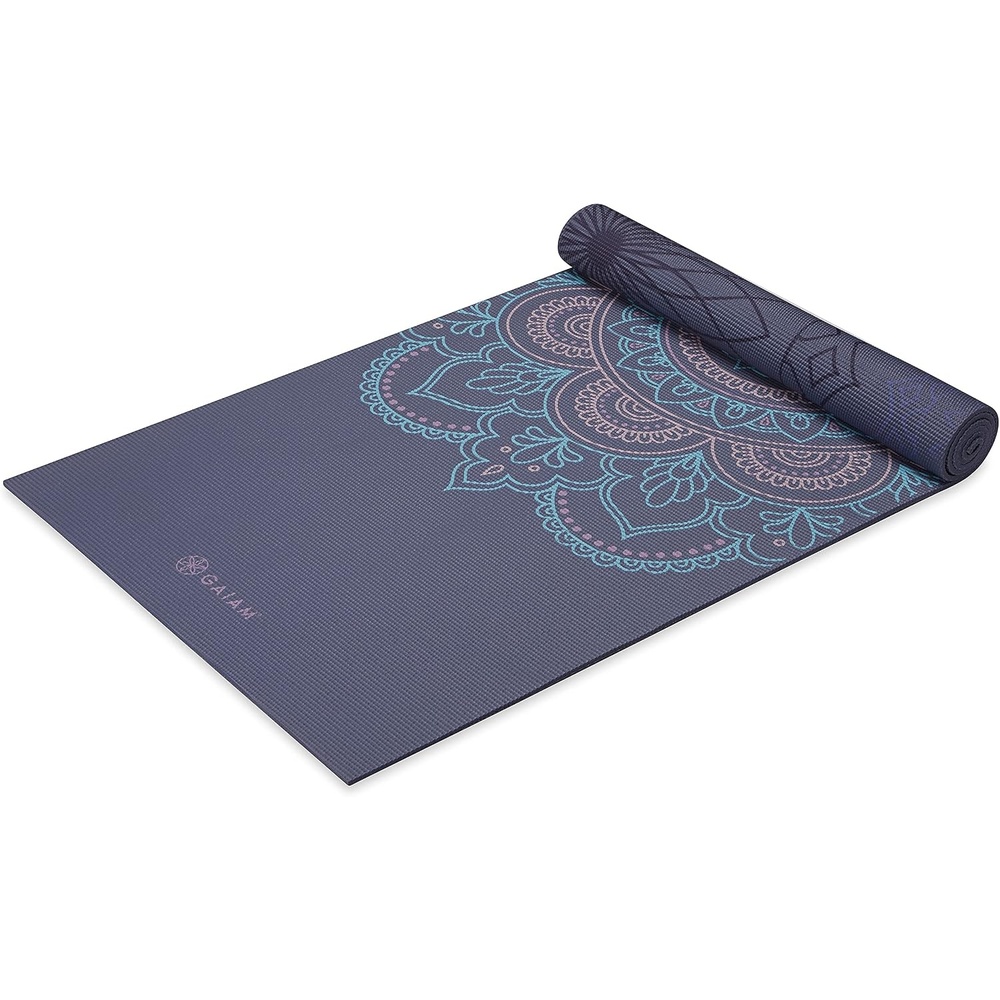 image:imageGaiam Yoga Mat  Premium 6mm Print Reversible Extra Thick Non Slip Exercise amp Fitness Mat for All Types of Yoga Pilates amp Floor Workouts 68 x 24 x 6mm ThickPurple Illusion