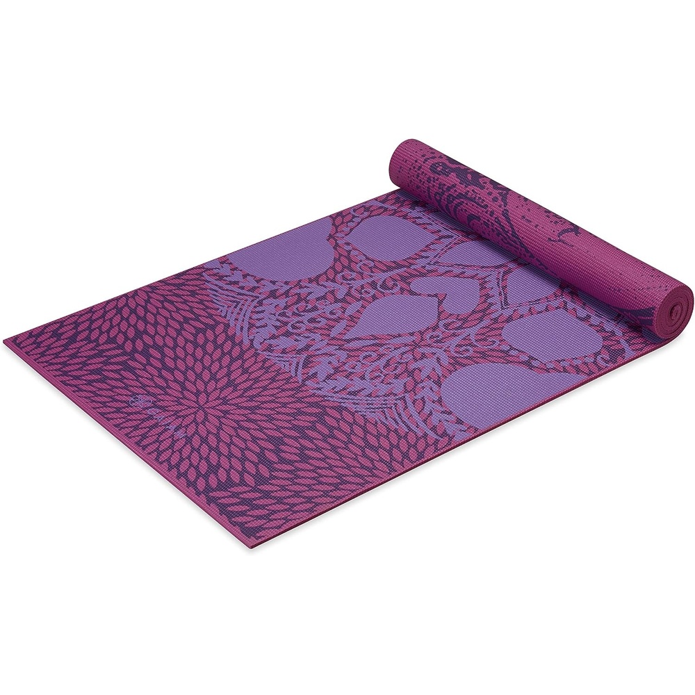 image:imageGaiam Yoga Mat  Premium 6mm Print Reversible Extra Thick Non Slip Exercise amp Fitness Mat for All Types of Yoga Pilates amp Floor Workouts 68 x 24 x 6mm ThickLilac Aurora