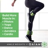 image:imageGaiam Ankle Weights Wearable Bracelet to Strengthen Tone amp Sculpt Adjustable Ankle Weights for Women amp Men for Yoga Dance Pilates Barre Cardio Home amp Gym UseSoft Retro Blue