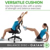 image:imageGaiam Balance Disc Wobble Cushion 16 Core Stability Seat  16 Diameter  Home amp Office Chair Use  Kids Wiggle Seat  Core Stability Training  NonSlip BaseGrey