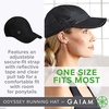 image:imageGaiam Classic Fitness Hat Ponytail Cap Women  QuickDry Sweatband  Ponytail Hole  MoistureWicking  Running Hiking amp Beach  Adjustable FitBlack2