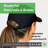image:imageGaiam Classic Fitness Hat Ponytail Cap Women  QuickDry Sweatband  Ponytail Hole  MoistureWicking  Running Hiking amp Beach  Adjustable FitLeopard Print