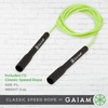 image:imageGaiam Classic Speed Rope for Women and Men  Jumping Rope for Fitness and Exercise  Lightweight TangleFree Portable and Adjustable Jump Rope for Training Cardio Aerobic Skipping