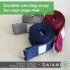 image:imageGaiam EasyCinch Yoga Mat Sling  Durable Carrying Strap for Yoga Mat with Metal DRings for Secure Fit No Mat IncludedTurquoise Sea Or Granite Storm