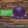 image:imageGaiam Essentials Balance Ball amp Base Kit Yoga Ball Chair Exercise Ball with Inflatable Ring Base for Home or Office Desk Includes Air PumpBlack