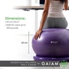image:imageGaiam Essentials Balance Ball amp Base Kit Yoga Ball Chair Exercise Ball with Inflatable Ring Base for Home or Office Desk Includes Air PumpGrey