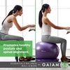 image:imageGaiam Essentials Balance Ball amp Base Kit Yoga Ball Chair Exercise Ball with Inflatable Ring Base for Home or Office Desk Includes Air PumpGrey