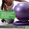 image:imageGaiam Essentials Balance Ball amp Base Kit Yoga Ball Chair Exercise Ball with Inflatable Ring Base for Home or Office Desk Includes Air PumpGrey
