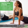 image:imageGaiam ExtraThick Yoga Fitness Mat and Exercise Mat with NonSlip Texture and Easy Carry StrapBlack