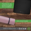 image:imageGaiam ExtraThick Yoga Fitness Mat and Exercise Mat with NonSlip Texture and Easy Carry StrapBlack