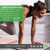 image:imageGaiam ExtraThick Yoga Fitness Mat and Exercise Mat with NonSlip Texture and Easy Carry StrapPurple