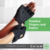 image:imageGaiam Fitness Fingerless Gloves for Weight Training BlackBlack Padded Palm Breathable Mesh Adjustable Velcro Fit amp Comfort Grip for Weight Lifting Workout Gloves for Men amp WomenMediumLarge