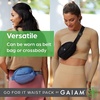 image:imageGaiam Go for It Waist Pack Adjustable Fanny Pack Crossbody Bags for Women amp Men  Waterproof Cross Body Bag with Zippered Pockets Running Belt Bag Ideal for Vacation amp TravelBlack