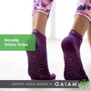 image:imageGaiam Grippy Studio Yoga Socks NonSlip OpenToe One Size  Toeless Design  Silicone Dot Grip  Yoga Pilates amp Barre  TravelReady  Fits Womens Shoe 510BlackGrey