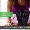 image:imageGaiam Grippy Studio Yoga Socks NonSlip OpenToe One Size  Toeless Design  Silicone Dot Grip  Yoga Pilates amp Barre  TravelReady  Fits Womens Shoe 510BlackGrey