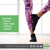image:imageGaiam Grippy Studio Yoga Socks NonSlip OpenToe One Size  Toeless Design  Silicone Dot Grip  Yoga Pilates amp Barre  TravelReady  Fits Womens Shoe 510BlackGrey