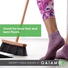 image:imageGaiam Grippy Studio Yoga Socks NonSlip OpenToe One Size  Toeless Design  Silicone Dot Grip  Yoga Pilates amp Barre  TravelReady  Fits Womens Shoe 510BlackGrey