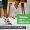 image:imageGaiam Grippy Studio Yoga Socks NonSlip OpenToe One Size  Toeless Design  Silicone Dot Grip  Yoga Pilates amp Barre  TravelReady  Fits Womens Shoe 510Grey