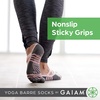 image:imageGaiam Grippy Studio Yoga Socks NonSlip OpenToe One Size  Toeless Design  Silicone Dot Grip  Yoga Pilates amp Barre  TravelReady  Fits Womens Shoe 510Midnight