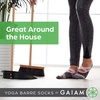 image:imageGaiam Grippy Studio Yoga Socks NonSlip OpenToe One Size  Toeless Design  Silicone Dot Grip  Yoga Pilates amp Barre  TravelReady  Fits Womens Shoe 510Midnight