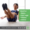 image:imageGaiam Grippy Studio Yoga Socks NonSlip OpenToe One Size  Toeless Design  Silicone Dot Grip  Yoga Pilates amp Barre  TravelReady  Fits Womens Shoe 510MidnightBlackGrey
