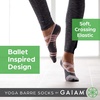 image:imageGaiam Grippy Studio Yoga Socks NonSlip OpenToe One Size  Toeless Design  Silicone Dot Grip  Yoga Pilates amp Barre  TravelReady  Fits Womens Shoe 510Midnight