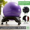image:imageGaiam Kids Balance Ball Chair Active Seating Metal Frame BlueGreen  52cm AntiBurst Stability Ball  Core Engagement While Sitting  Pump Included  Home amp Office Desk Use  Active SeatingCharcoal