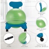image:imageGaiam Kids Balance Ball Chair Active Seating Metal Frame BlueGreen  52cm AntiBurst Stability Ball  Core Engagement While Sitting  Pump Included  Home amp Office Desk Use  Active SeatingBlueOrange
