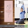 image:imageGaiam Kids Printed Yoga Mat NonToxic Fun Design 3mm  Ages 58  Textured NonSlip Surface  6PFree PVC  60L x 24W  Downloadable Kids Yoga ClassBallerina