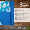 image:imageGaiam Kids Printed Yoga Mat NonToxic Fun Design 3mm  Ages 58  Textured NonSlip Surface  6PFree PVC  60L x 24W  Downloadable Kids Yoga ClassBlue Rocket