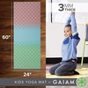 image:imageGaiam Kids Printed Yoga Mat NonToxic Fun Design 3mm  Ages 58  Textured NonSlip Surface  6PFree PVC  60L x 24W  Downloadable Kids Yoga ClassMetallic Mermaid