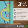image:imageGaiam Kids Printed Yoga Mat NonToxic Fun Design 3mm  Ages 58  Textured NonSlip Surface  6PFree PVC  60L x 24W  Downloadable Kids Yoga ClassSeahorse