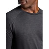 image:imageGaiam Mens Everyday Basic Long Sleeve Crewneck Top Standard Fit Stretch Midweight MaterialBlack Heather